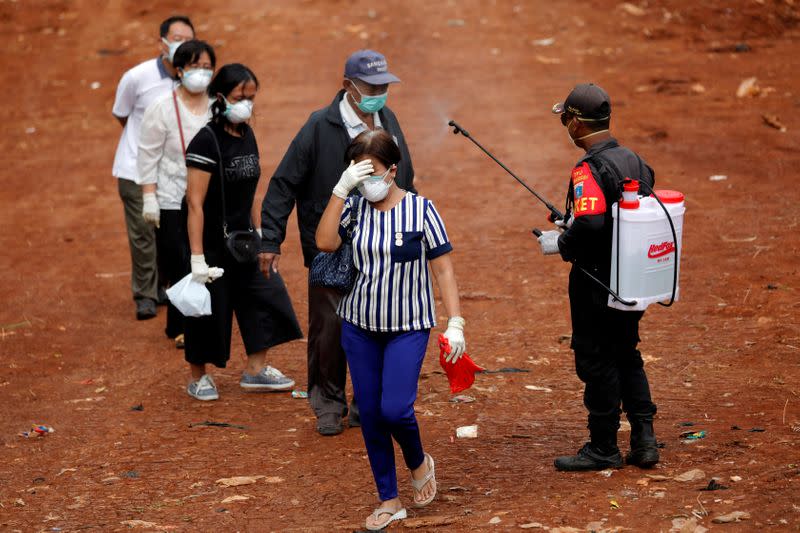 Cemetery area for coronavirus disease (COVID-19) victims in Jakarta