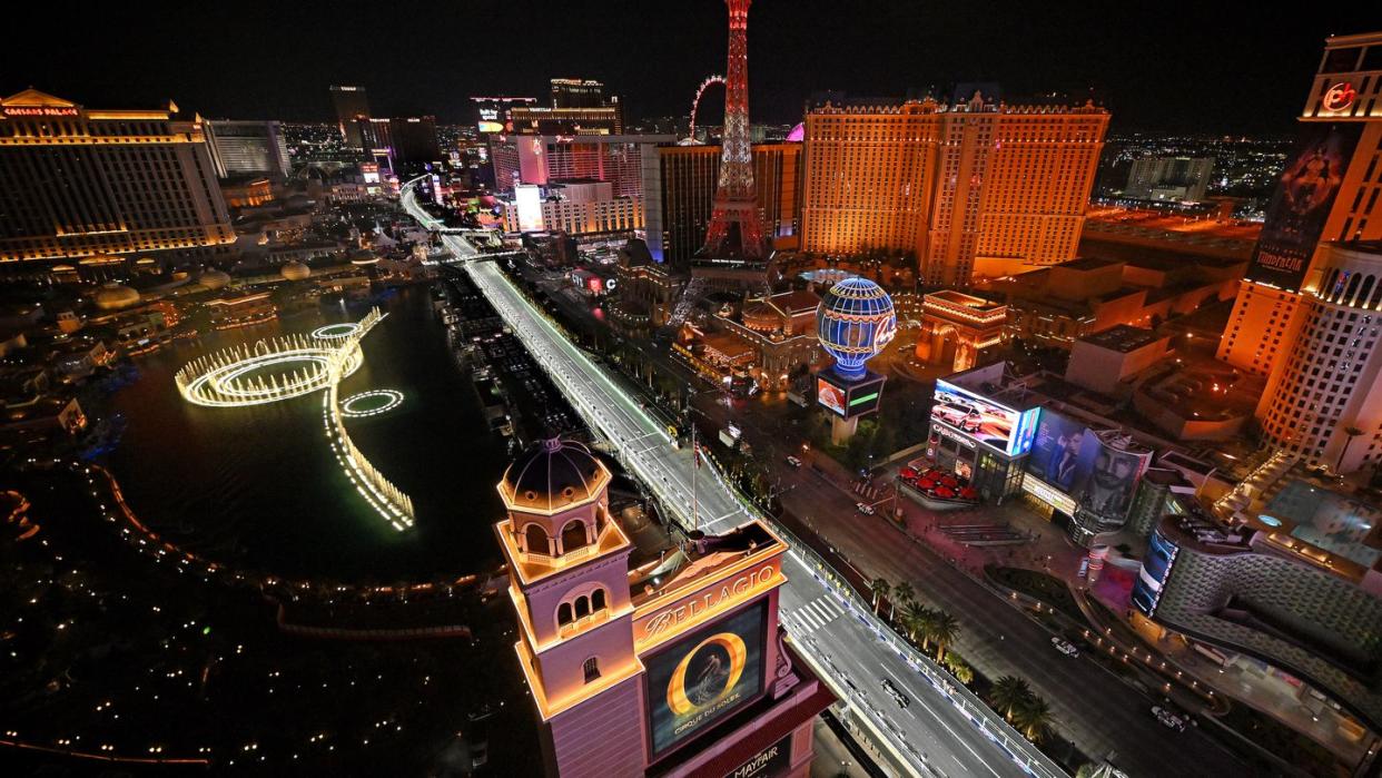 las vegas, nevada november 17 valtteri bottas of finland driving the 77 alfa romeo f1 c43 ferrari on track during practice ahead of the f1 grand prix of las vegas at las vegas strip circuit on november 17, 2023 in las vegas, nevada photo by clive mason formula 1formula 1 via getty images