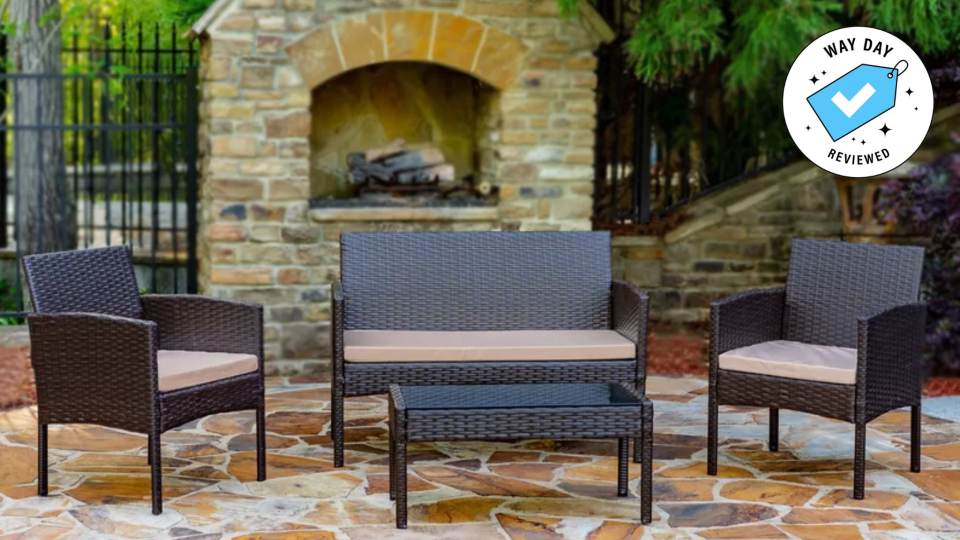 Save on this 4-person seating group at Wayfair today.