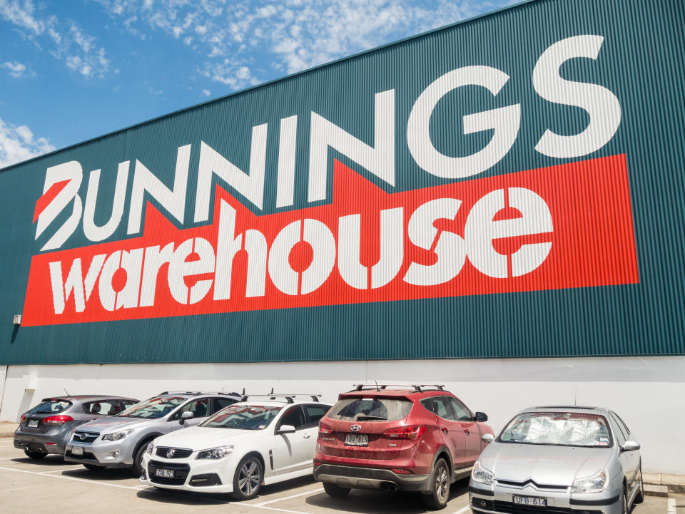  Bunnings Warehouse with cars parked out the front. Source: Getty Images