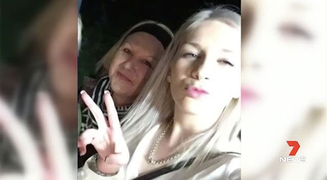 Tracey-Lee Kemp (left) with Taylor Hocking, who has been charged over the woman's death in a suspected hit-and-run near Bendigo. Picture: Supplied