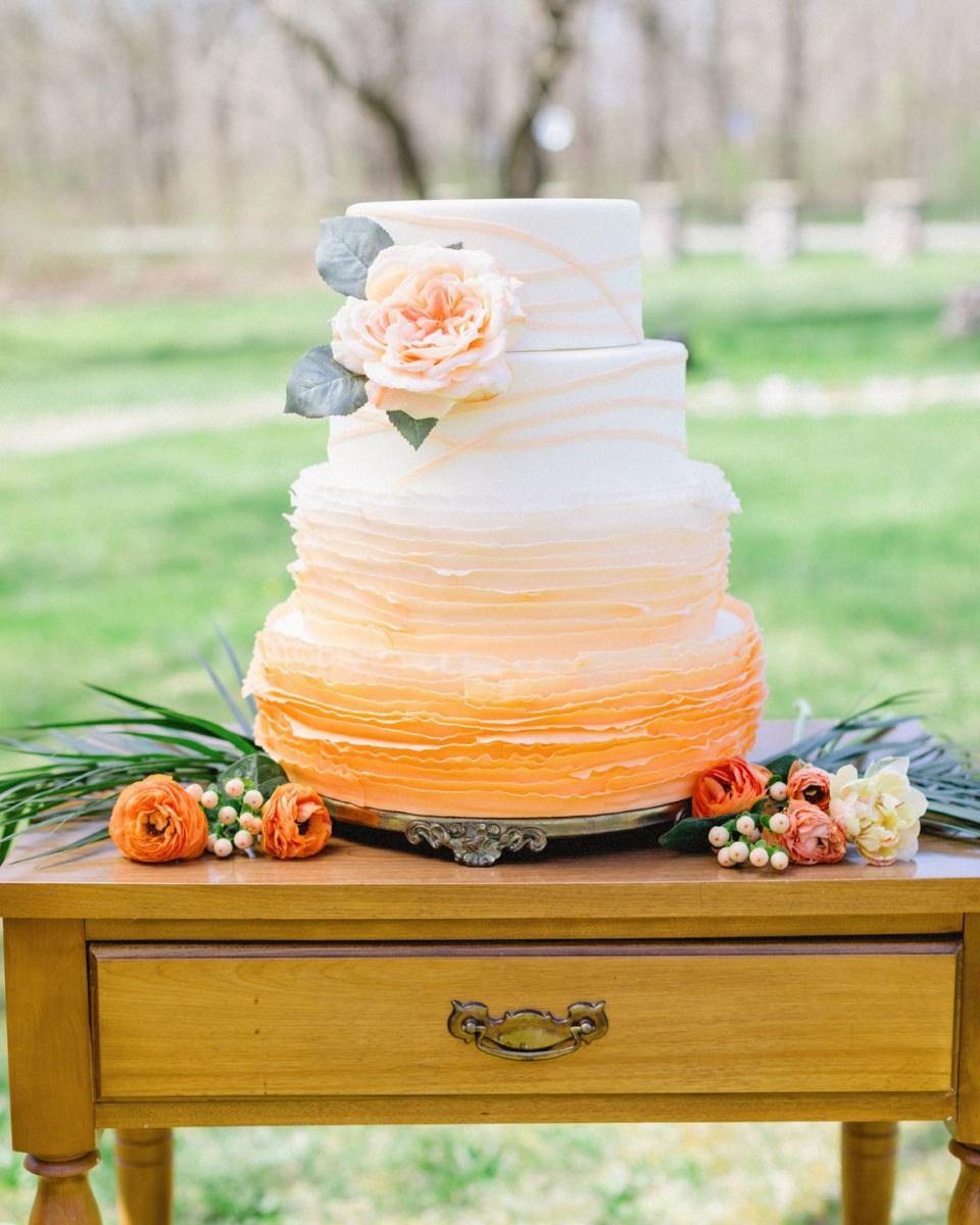 Ombre Fall Wedding Cake