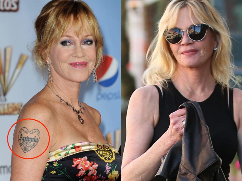 melanie griffith tattoo skitch