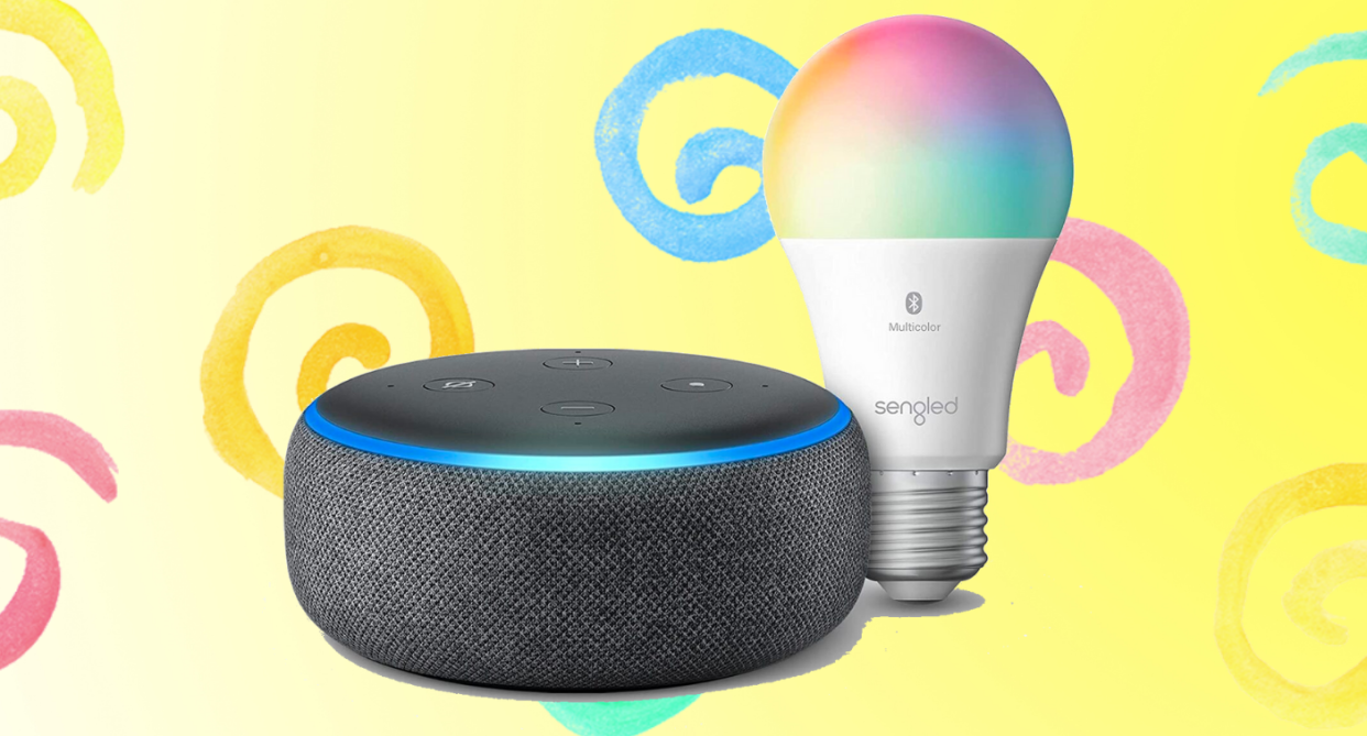 Save 67% on the Echo Dot (3rd Gen) Smart Speaker with Sengled Bluetooth Color Bulb.