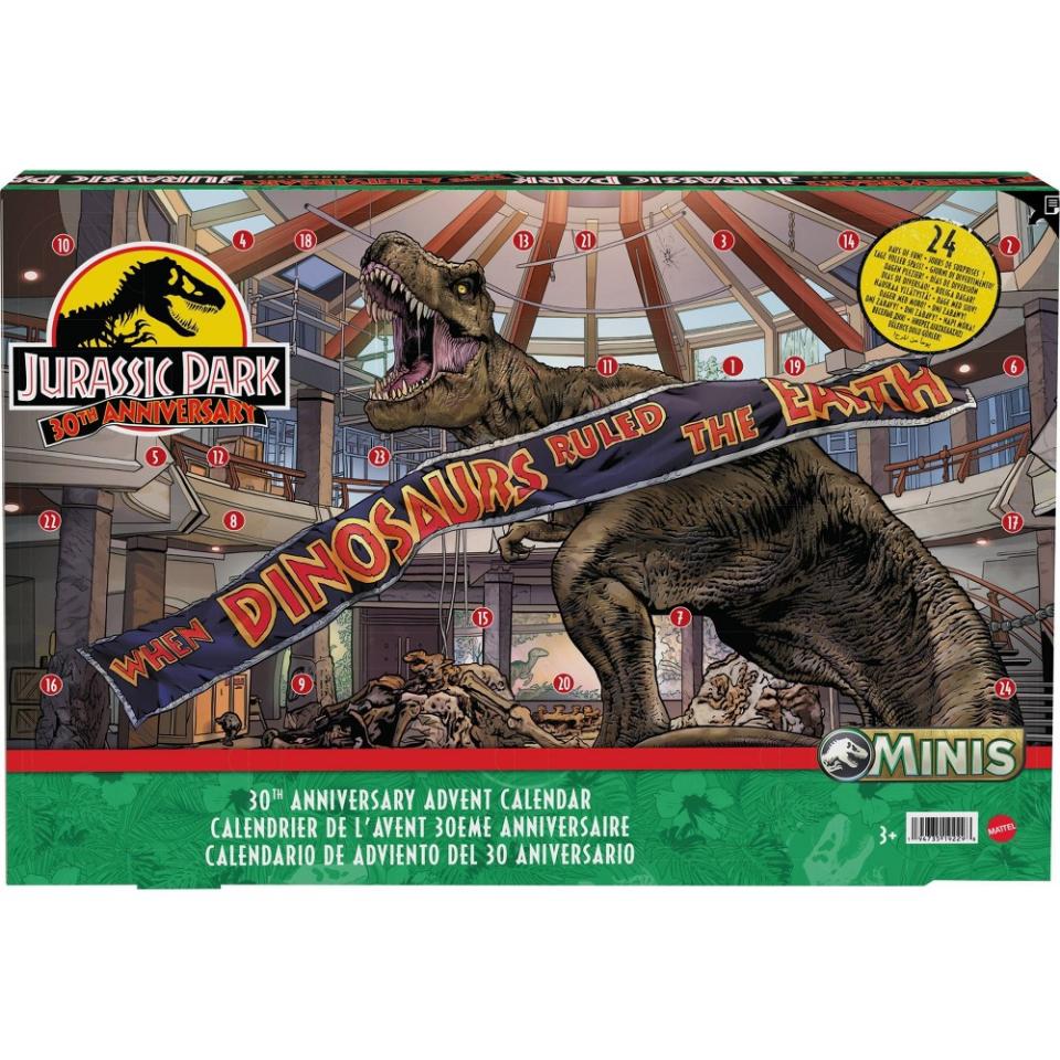 <p><a href="https://go.redirectingat.com?id=74968X1596630&url=https%3A%2F%2Fwww.target.com%2Fp%2Fjurassic-world-30th-anniversary-holiday-advent-calendar-mini-figure-set-target-exclusive%2F-%2FA-88668148&sref=https%3A%2F%2Fwww.countryliving.com%2Fshopping%2Fgifts%2Fg45803462%2Ftop-target-advent-calendars-2023%2F" rel="nofollow noopener" target="_blank" data-ylk="slk:Shop Now;elm:context_link;itc:0;sec:content-canvas" class="link ">Shop Now</a></p><p>'Jurassic World' 30th Anniversary Advent Calendar</p><p>target.com</p><p>$32.99</p>