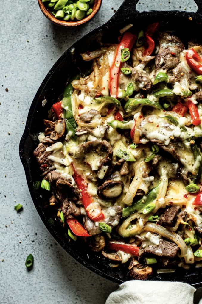 Philly Cheesesteak Skillet