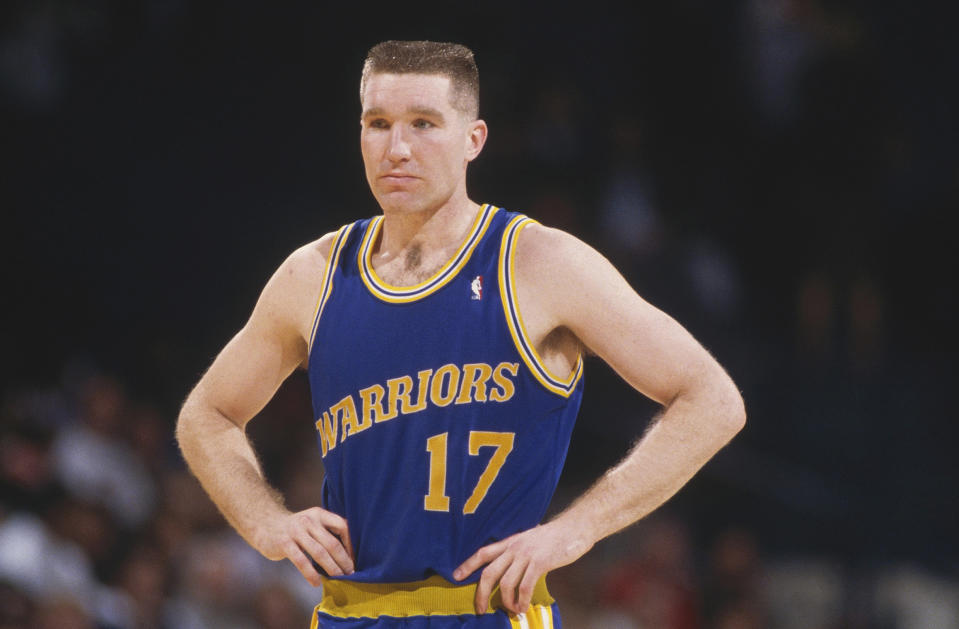 Chris Mullin had quite a career with the Warriors. (Photo by Focus on Sport/Getty Images)