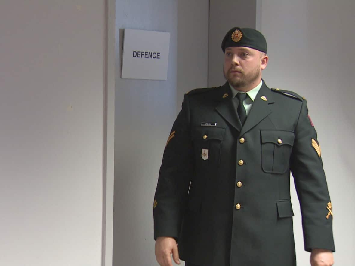 Cpl. Steven O’Dell, a soldier at Base Gagetown, was found guilty of sexually assaulting a female soldier in 2018. (Ed Hunter/CBC - image credit)