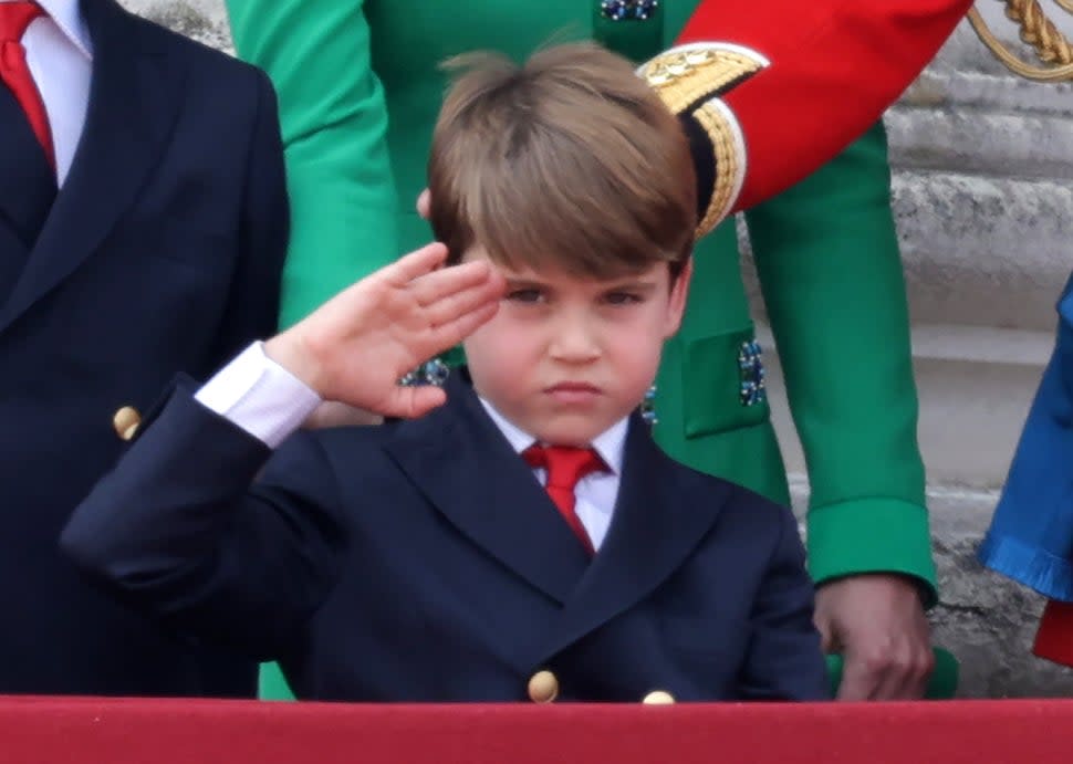 Prince Louis Salutes during Trooping the Colour 