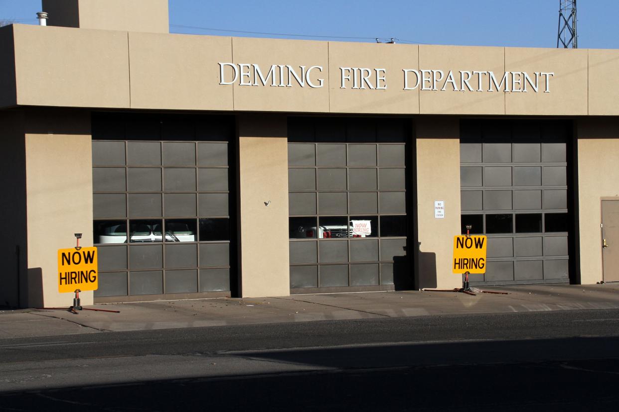 The Deming Fire Department advertised job openings over the weekend at 309 S. Gold Street.