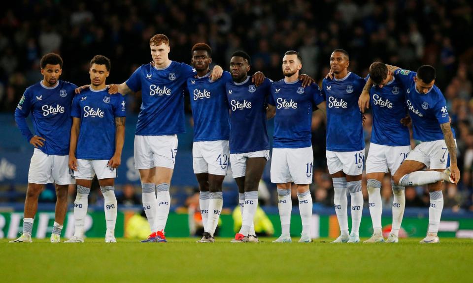 <span>Everton are hoping for a change in fortune after four straight league defeats was followed by a Carabao Cup penalty shootout loss.</span><span>Photograph: Craig Brough/Action Images/Reuters</span>