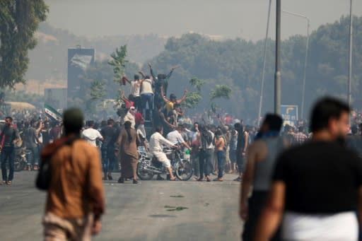 Syrians rally along the border with Turkey demanding Ankara's help to stop deadly bombardment by the regime forces on the country's northwestern Idlib region