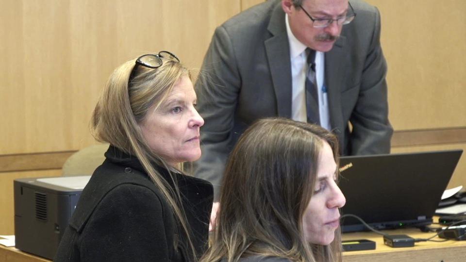 Michelle Troconis, center, in court.  / Credit: Pool