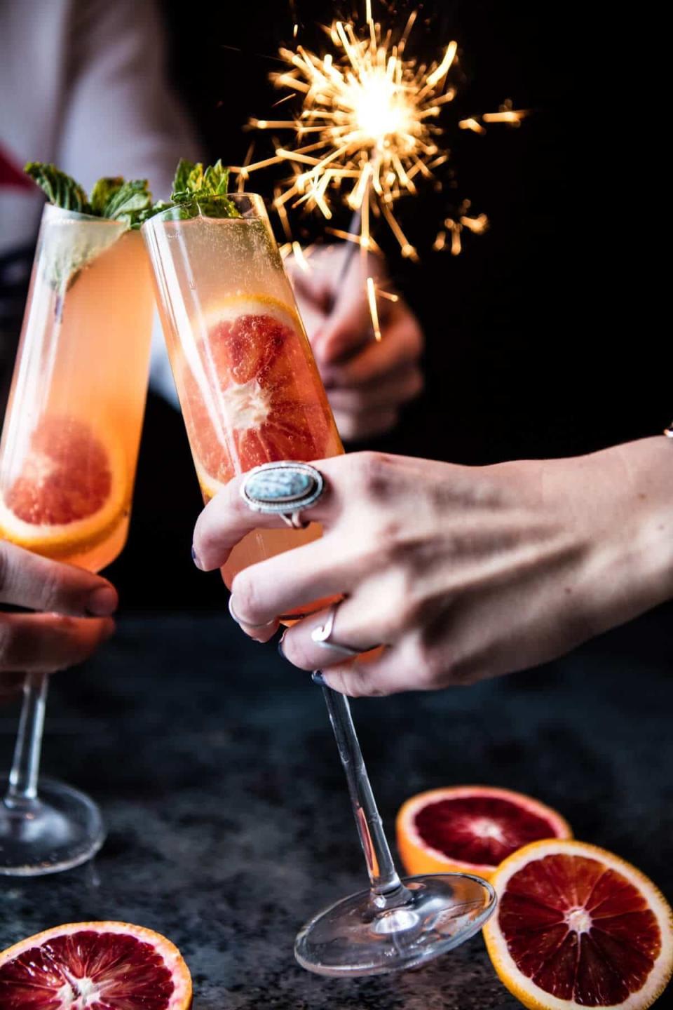 <strong>Get the<a href="https://www.halfbakedharvest.com/blood-orange-champagne-mule/" target="_blank"> Blood Orange Champagne Mule</a> recipe from Half Baked Harvest</strong>