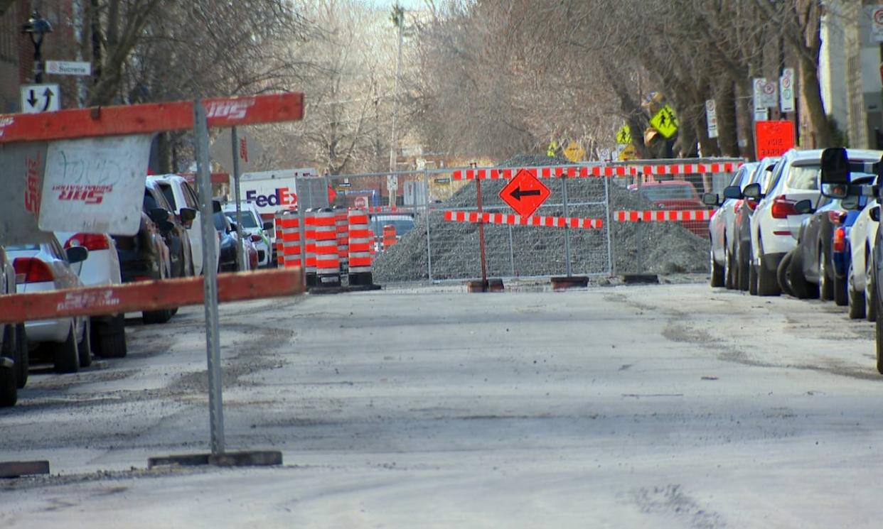 Closed streets, gaping holes and ongoing noise have residents on and near Montreal’s Grand Trunk Street frustrated after four years of construction. (CBC - image credit)