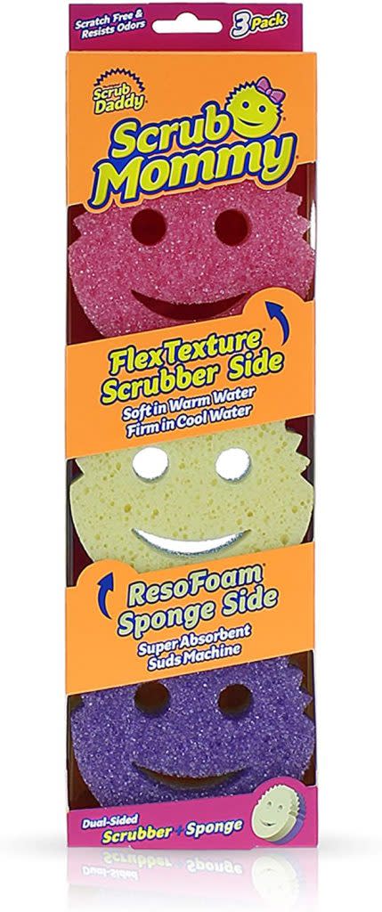 Credit: <a href="https://www.amazon.com/Scrub-Mommy-Absorbent-Scratch-Free-Scrubbing/dp/B01K0DAKJW?crid=43HQOAME28XG&keywords=scrub+mommy&qid=1646924395&s=home-garden&sprefix=scrub+mommy%2Cgarden%2C70&sr=1-4&linkCode=ll1&tag=intheknowsite-20&linkId=af7231e74be553999ebe15bfa70473ff&language=en_US&ref_=as_li_ss_tl" rel="nofollow noopener" target="_blank" data-ylk="slk:Amazon;elm:context_link;itc:0;sec:content-canvas" class="link rapid-noclick-resp">Amazon</a>