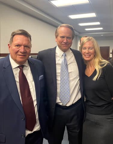 <p>Courtesy of John Q. Kelly</p> Natalee Holloway's parents, Dave and Beth Holloway, with Beth's lawyer (center) John Q. Kelly in court Wednesday