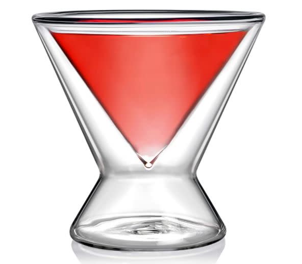 These stemless martini glasses are made with double-wall insulated glass. Find them for $30 on <a href="https://amzn.to/3j3zfZ2" target="_blank" rel="noopener noreferrer">Amazon</a>.