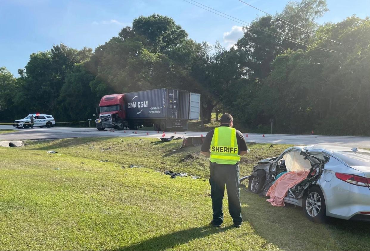 Polk County Sheriff's Office is investigating a fatal collision involving a semi tractor-trailer on State Road 37 Thursday afternoon.