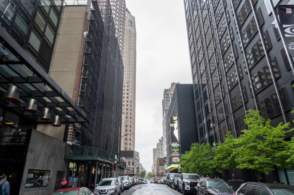 The 141-room Square Hotel is located at 226 West 50th Street between Eighth Street and Broadway. LP Media