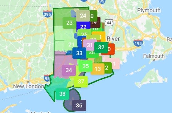 The first sets of redrawn General Assembly maps showing potential new districts were released to the public Thursday night.