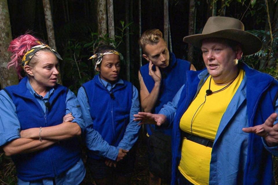 Feeding back: Anne Hegerty told her campmates about the trial (ITV/REX)