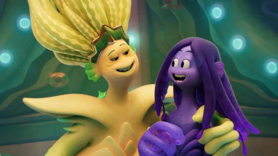 from left) Grandmamah (Jane Fonda) and Ruby Gillman (Lana Condor) in DreamWorks Animation’s Ruby Gillman, Teenage Kraken, directed by Kirk DeMicco.