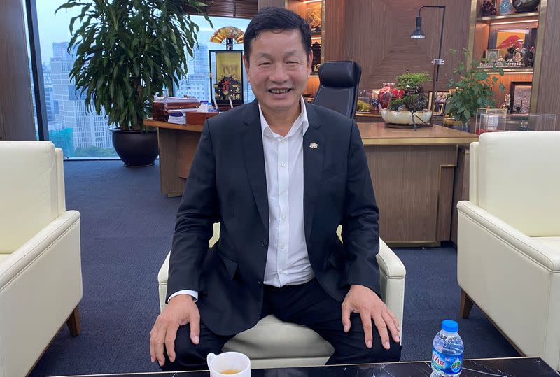 CEO of Vietnam's tech firm FPT Truong Gia Binh attends an interview with Reuters in Hanoi