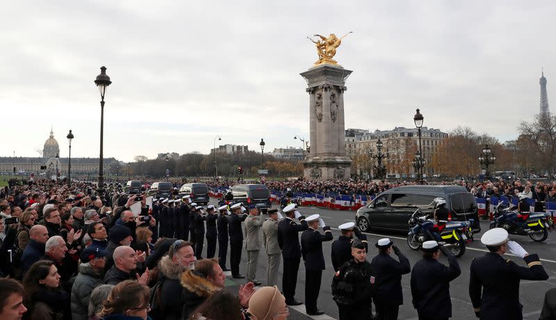 National ceremony in Paris to pay respect to the thirteen French soldiers killed in Mali