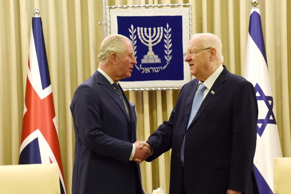 Prince Charles meets Israeli President Reuven Rivlin (via REUTERS)