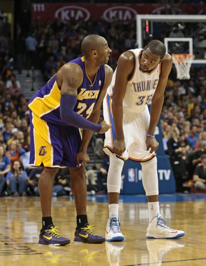 Kobe and KD plan their entire lives. (Photo by Brett Deering/Getty Images)