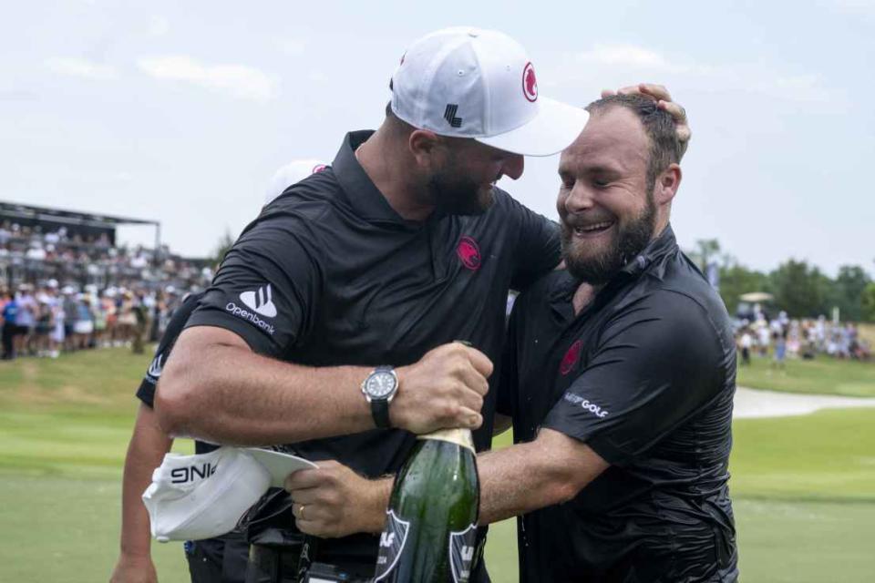 Tyrrell Hatton also helped Jon Rahm's Legion XIII win the team title at the LIV Golf League event in Nashville (Photo by Charles Laberge/LIV Golf)