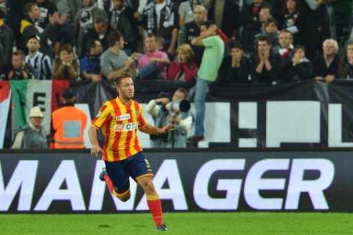 Lecce's midfielder Andrea Bertolacci is pictured on May 2. Lecce are almost certain to be relegated from Serie A following Saturday's 1-0 defeat at home to Fiorentina