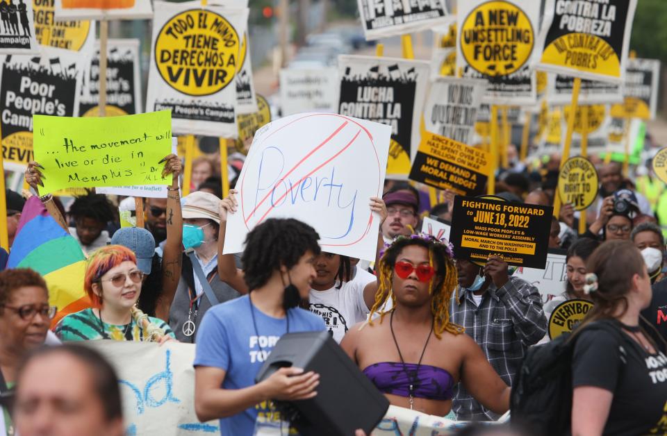 A march in Memphis on May 23, 2022.