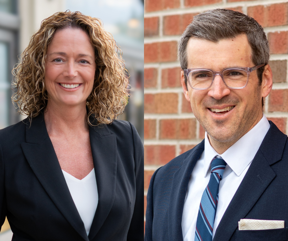 Dawn Downs (left) is running for 8th Judicial District Attorney against incumbent Gordon McLaughlin (right) in November 2024.
