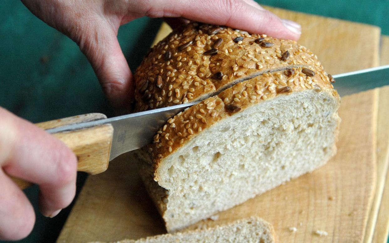 Flour in bread will soon be fortified with folic acid to help prevent spinal conditions in babies - David Jones/PA