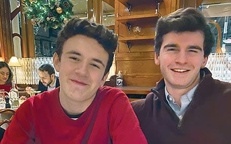 Diana’s sons, Gillies (left) and Ted, in 2019 - Courtesy of Diana Henry