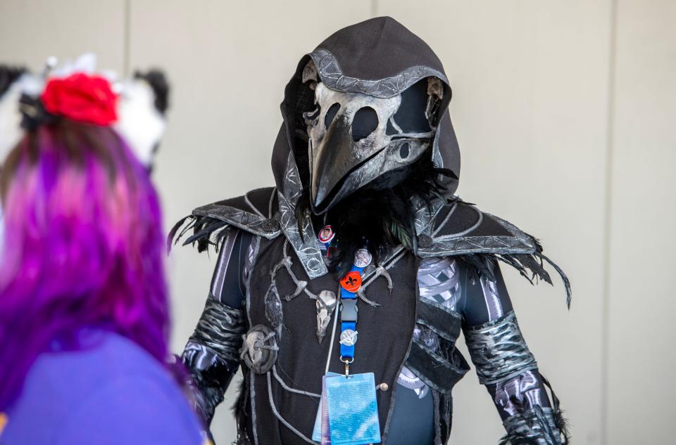 Comic, sci fi and cosplay fans check out the festivities during the 10th annual Pensacon at the Pensacola Bay Center Sunday, Feb. 26, 2023.