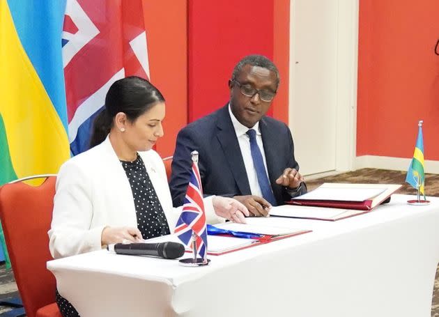 Home Secretary Priti Patel and Rwandan minister for foreign affairs and international co-operation, Vincent Biruta, signed a 