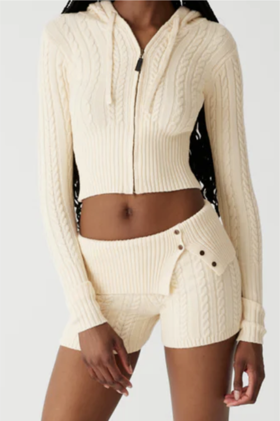 Nolan Cable Cloud Knit Mini Short