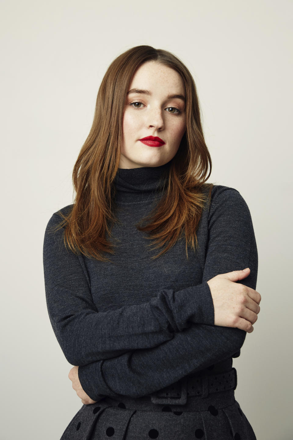 This Nov. 6, 2019 photo shows Kaitlyn Dever posing for a portrait in New York. Dever, the star of the Netflix series "Unbelievable," and the film "Booksmart," was named one of the breakthrough artists of the year by the Associated Press. (Photo by Taylor Jewell/Invision/AP)