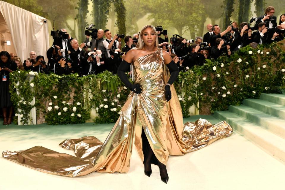 Serena Williams attends The Metropolitan Museum of Art’s Costume Institute benefit gala on 6 May 2024 (Invision)