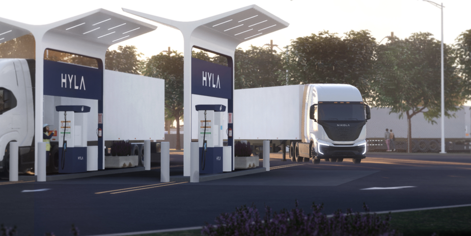 nikola hyla hydrogen fuel stations