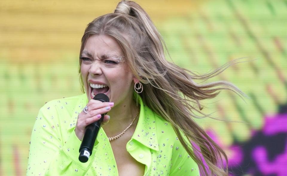 Singer Becky Hill is up for Best Dance Act (PA Wire)