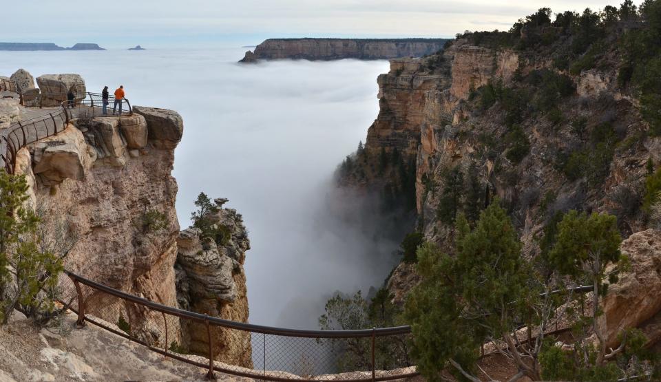 Total cloud inversion as seen from Mather Point on the South Rim of Grand Canyon National Park on Dec. 11, 2014.