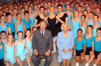 <p>The Duke and Duchess of Cornwall pose with students of Elmhurst Ballet School.</p>