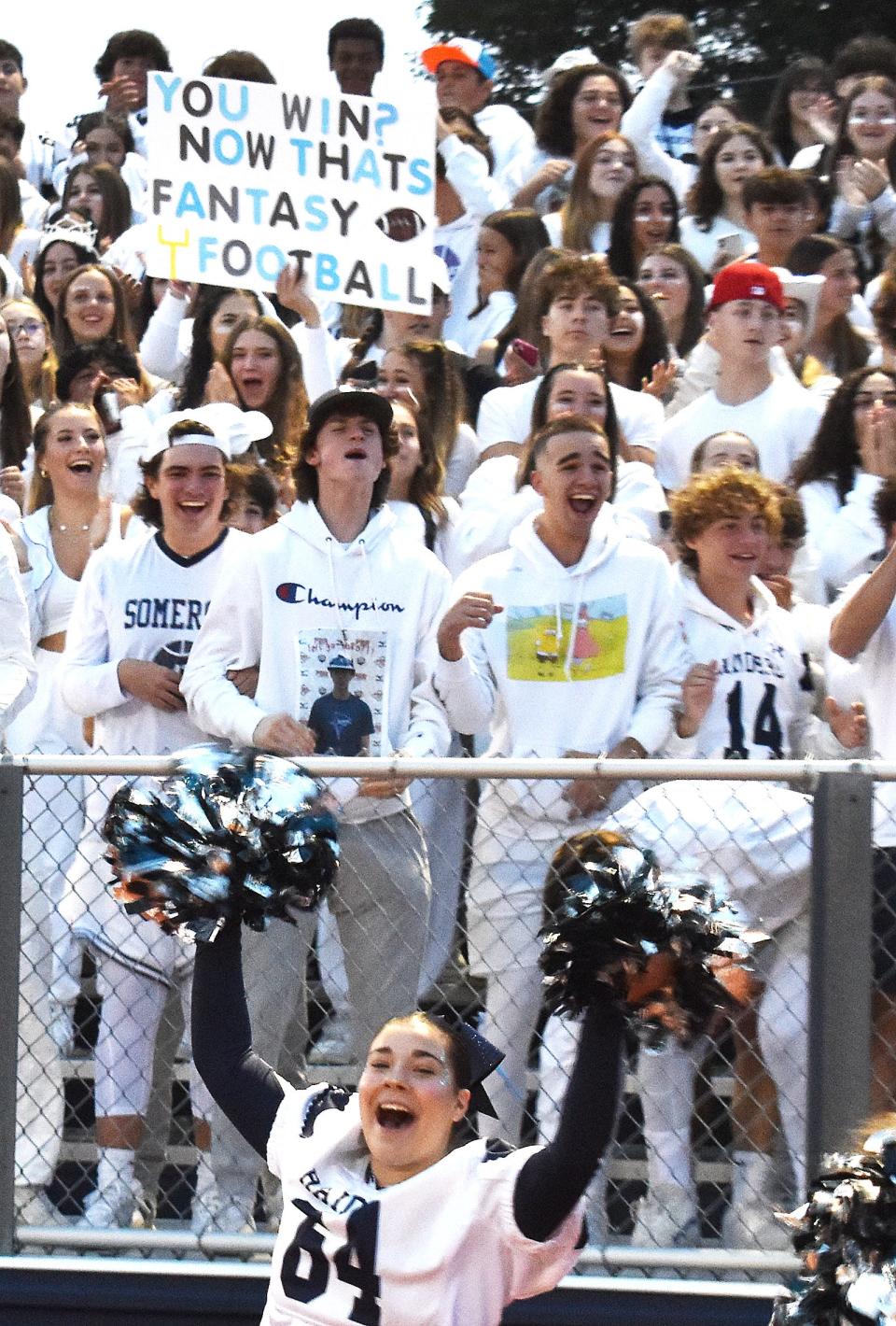 Somerset fans during Friday's game at Somerset Berkley Regional High school Sept. 22, 2023.