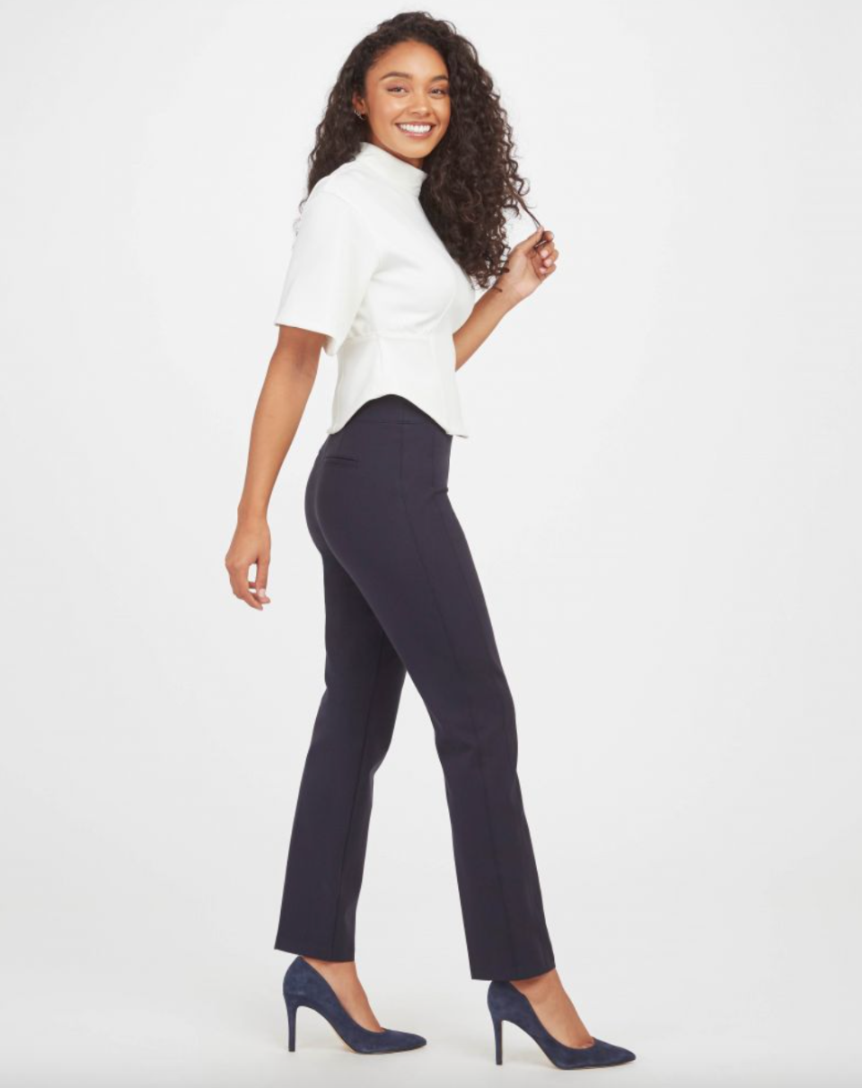 ‘The Perfect Pant’ Slim Straight in Navy (Photo via Spanx)