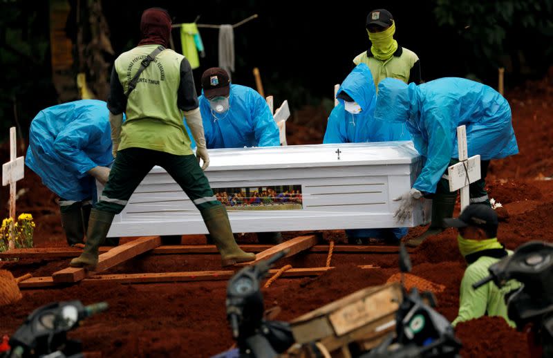 Cemetery area for coronavirus disease (COVID-19) victims in Jakarta