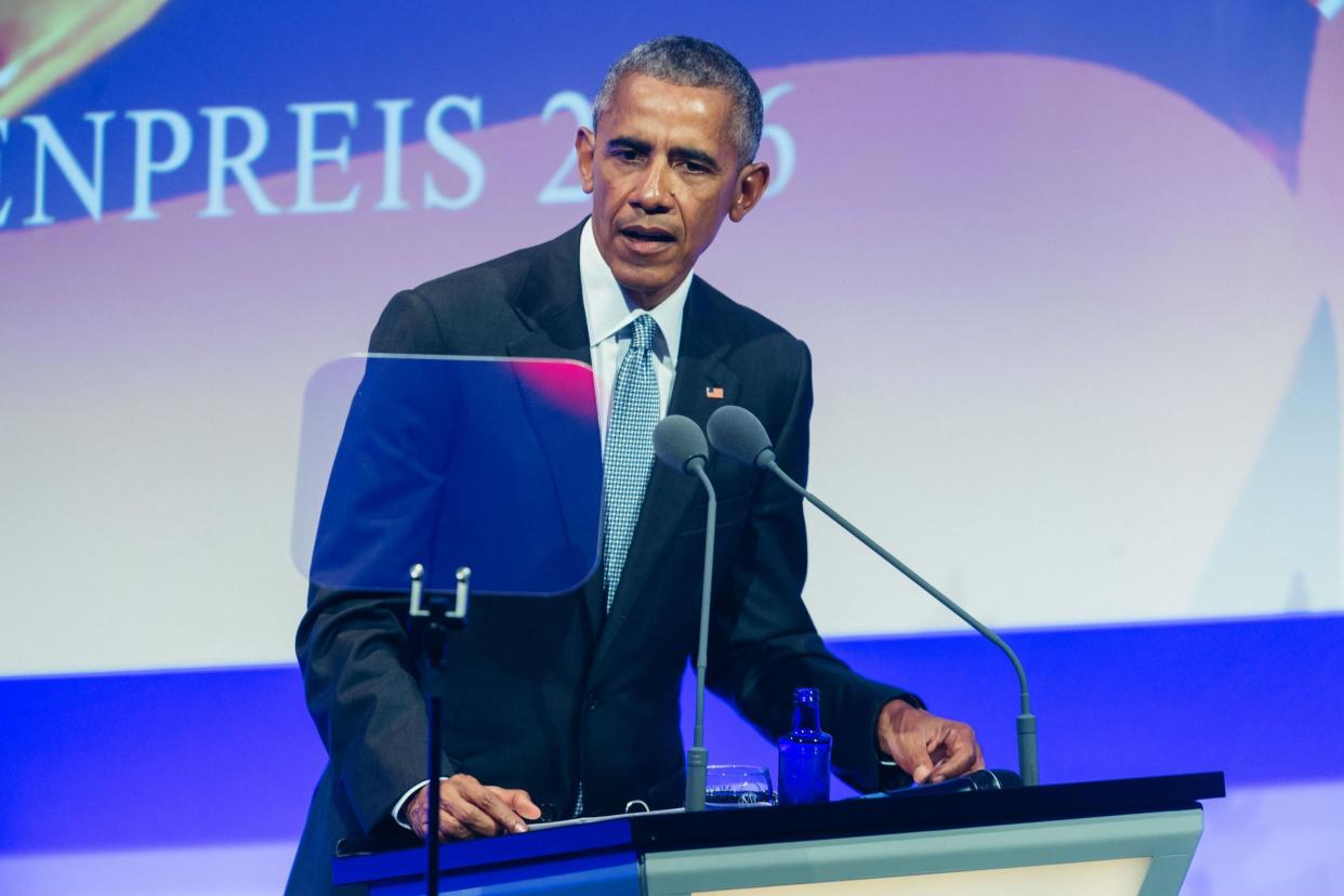 Mr Obama is being paid $400,000 for each speech: Getty